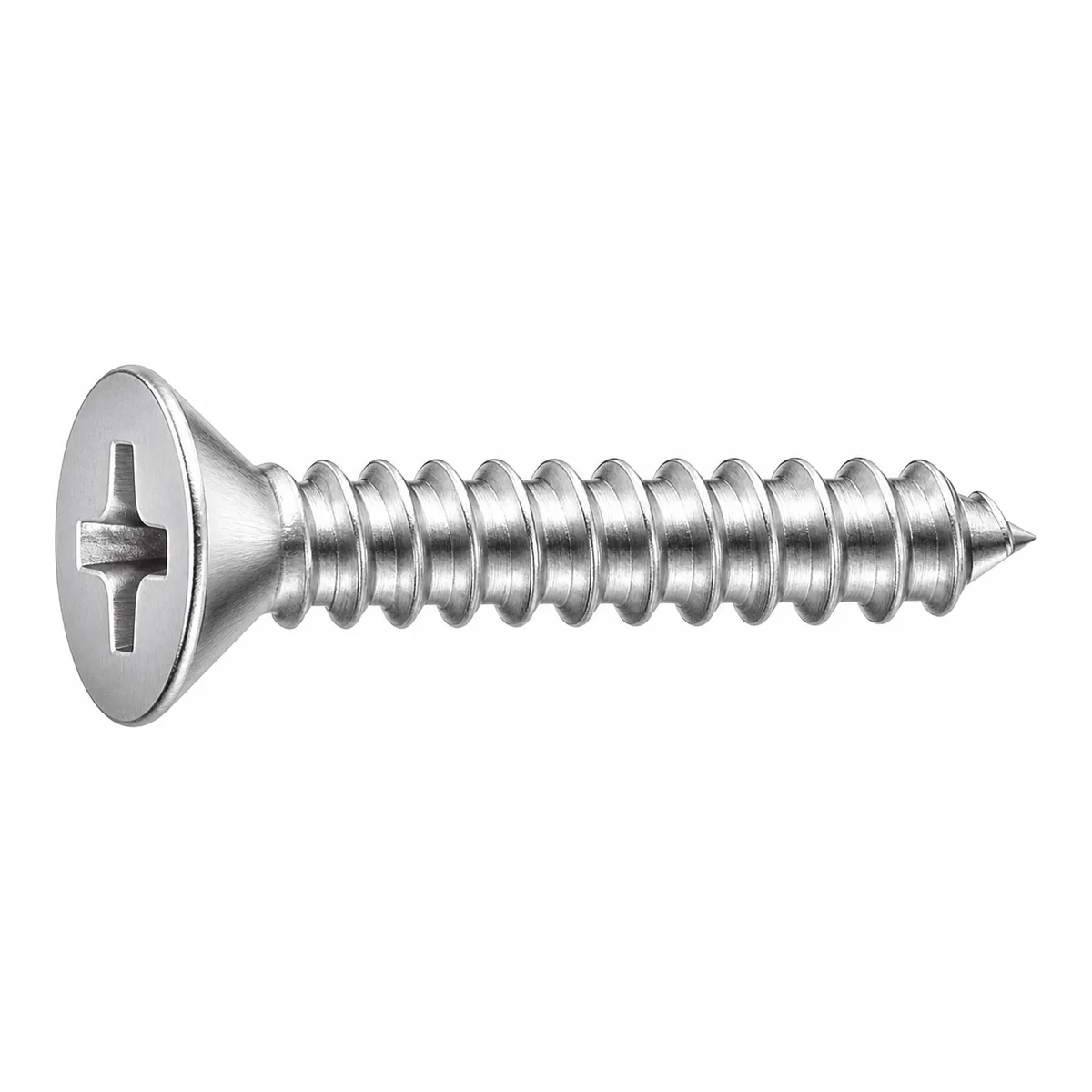 Parafuso Auto Atarraxante Cabeça Chata (Inox A2)